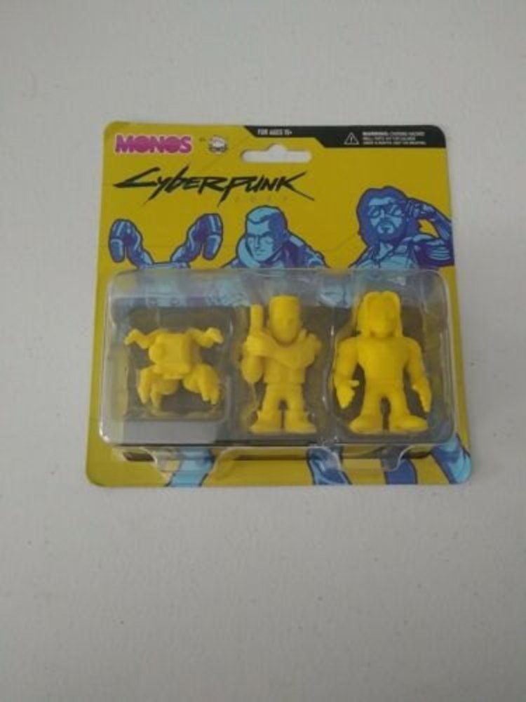 NEW Cyberpunk 2077 Monos Jinx Collectible Mini Figures Yellow 3 Piece Set, NEW